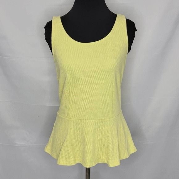 ANN Taylor Neon Yellow Tank with Flair Waist - Picture 3 of 12